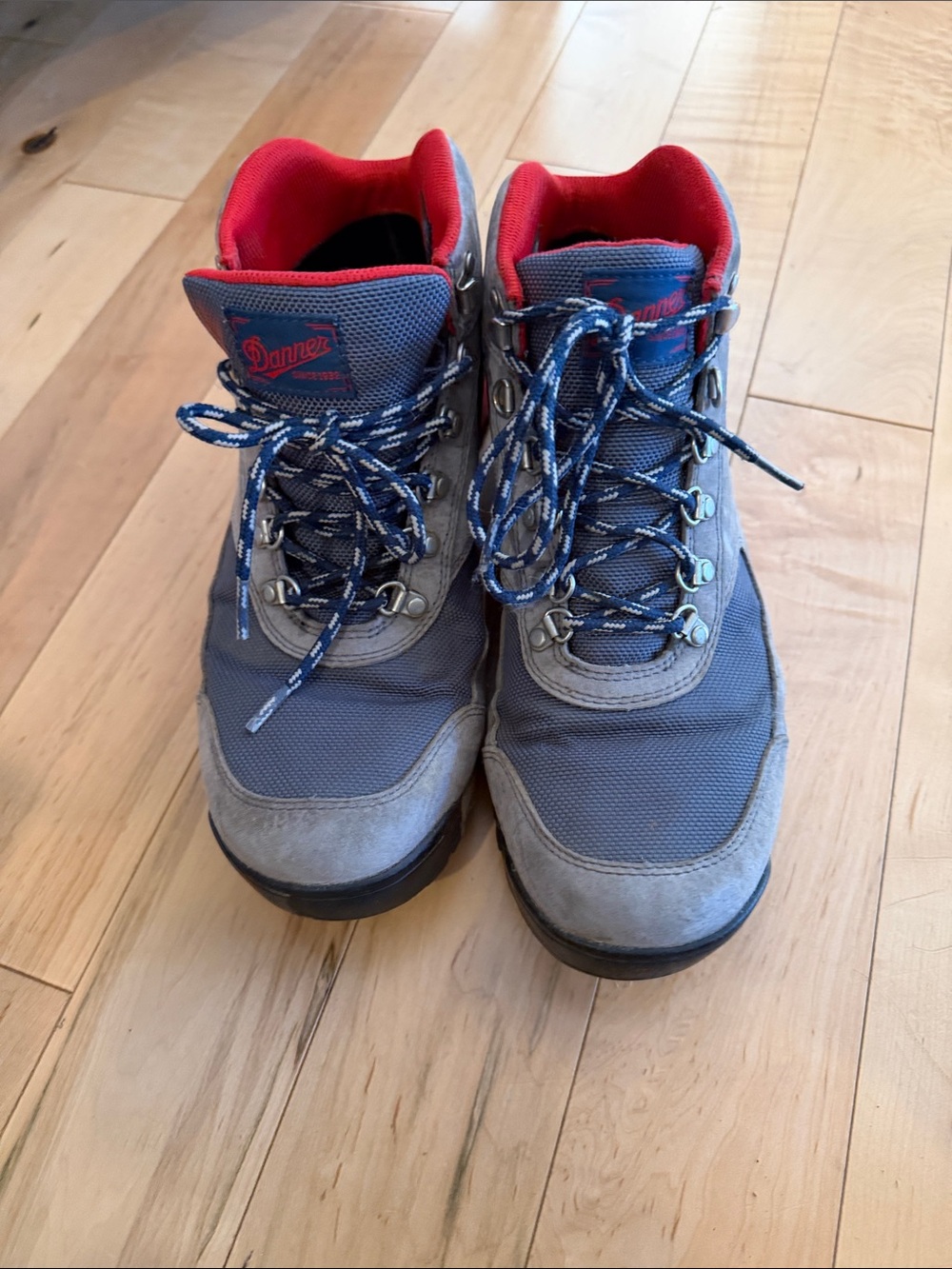 Danner Gray Men's Hiking Boots with Red Lining